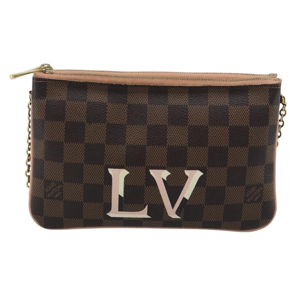 Louis Vuitton Double Zip Pochette Damier Ebene